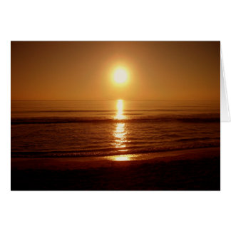 Soluppgång över havet hälsningskort