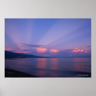 Soluppgång över havet poster