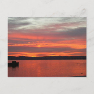 Soluppgång över Hudsonen. Vykort