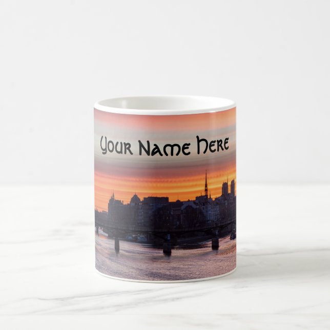 Soluppgång över Ile de la Cite och Notre Dame - Pa Kaffemugg (Center)