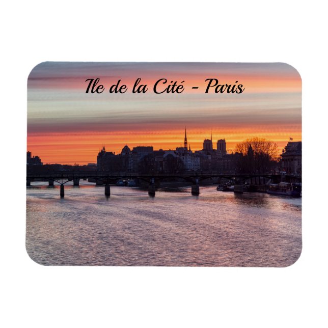 Soluppgång över Ile de la Cite och Notre Dame - Pa Magnet (Horisontell)