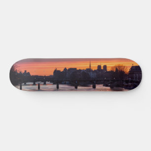 Soluppgång över Ile de la Cite och Notre Dame - Pa Mini Skateboard Bräda 18,5 Cm