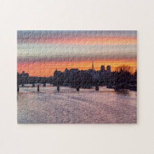 Soluppgång över Ile de la Cite och Notre Dame - Pa Pussel
