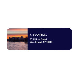 Soluppgång över Ile de la Cite och Notre Dame - Pa Returadress Etikett