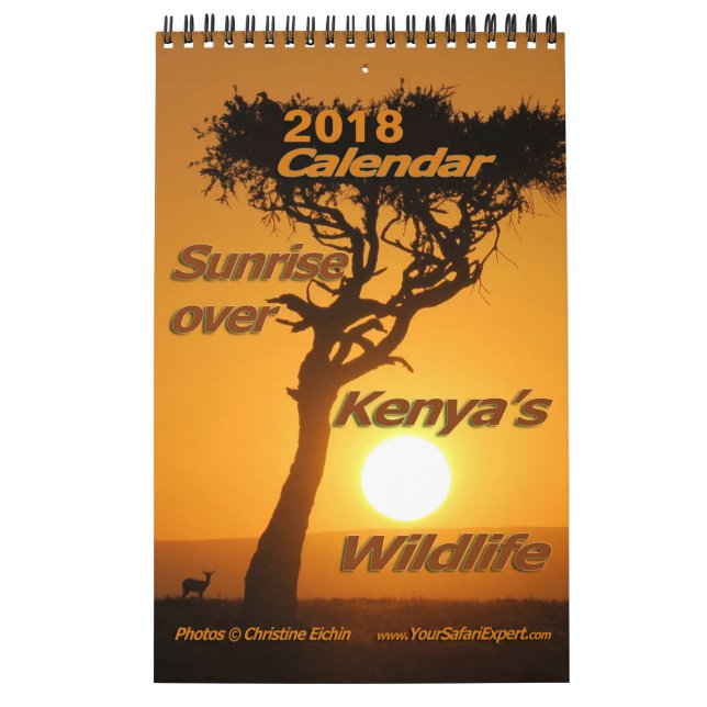 Soluppgång över Kenya den Wildli kalendern Kalender (Omslag)