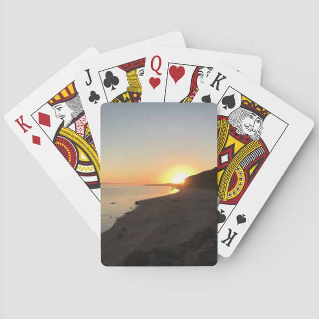 Soluppgång över Long Island Sound Casinokort (Baksidan)