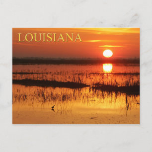 Soluppgång över Louisianas kust vatten Vykort