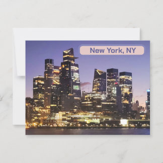 Soluppgång över Manhattan från Hudson River Vykort