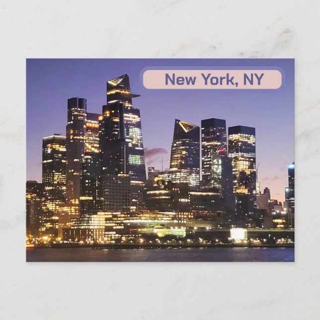 Soluppgång över Manhattan från Hudson River Vykort (Framsida)