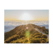Soluppgång över molnen i Madeira, Pico Ruivo