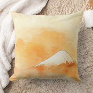 Soluppgång över Mount Fuji – Akvarell Soluppgång 2 Kudde