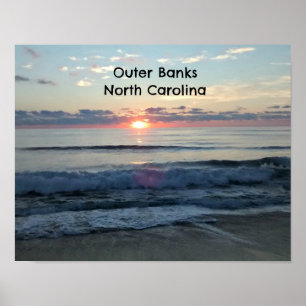 Soluppgång över North Carolina yttre Banker Poster