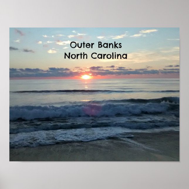 Soluppgång över North Carolina yttre Banker Poster (Framsidan)