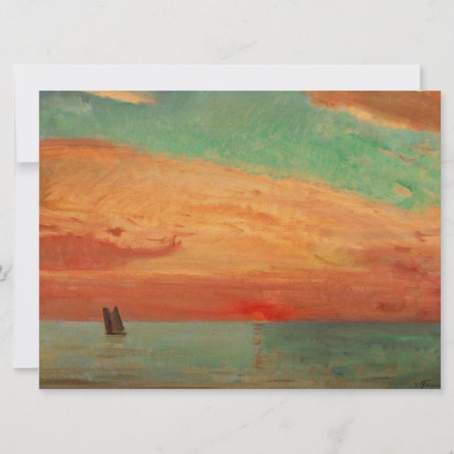 Soluppgång över Östran (Asiatisk konst) (Takeji) Kort (Framsida)