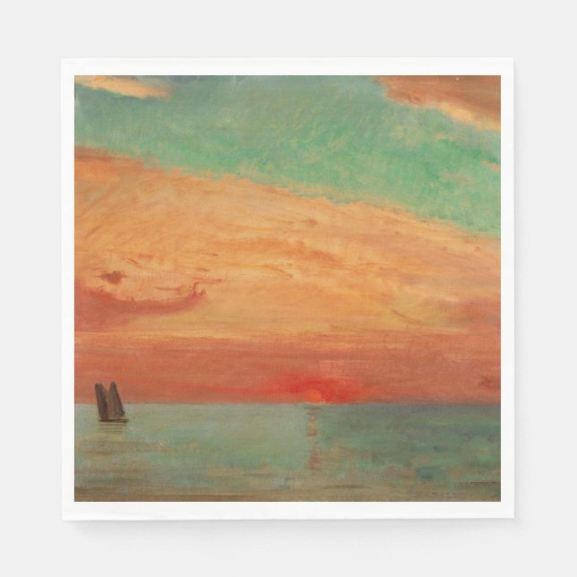 Soluppgång över Östran (Asiatisk konst) (Takeji) Pappersservett (Framsidan)