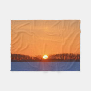 Soluppgång över prärien Manitoba, Kanada Fleecefilt