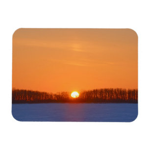 Soluppgång över prärien Manitoba, Kanada Magnet