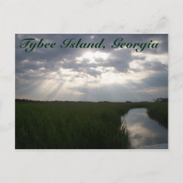 Soluppgång över Saltmarsch | Tybee Island, GA Vykort