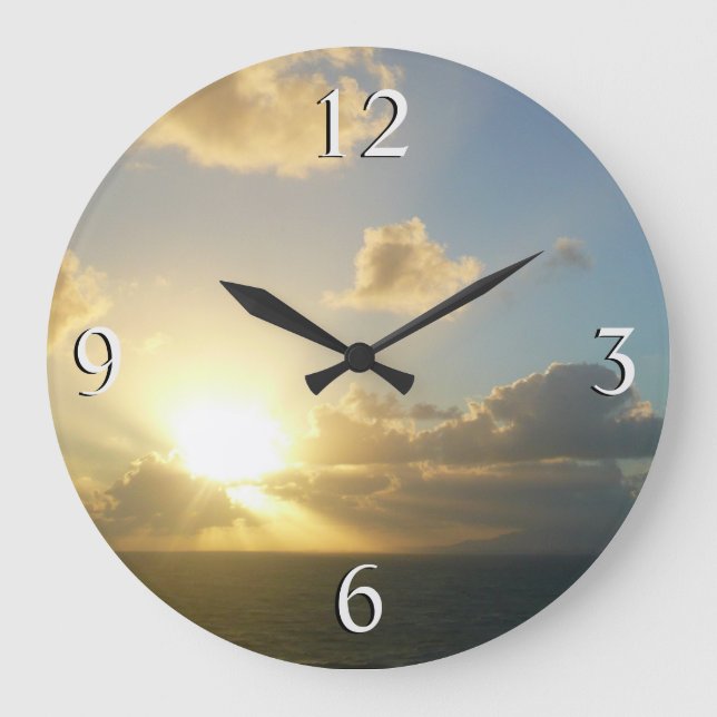 Soluppgång över San Juan II Puerto Rico Stor Klocka (Framsida)