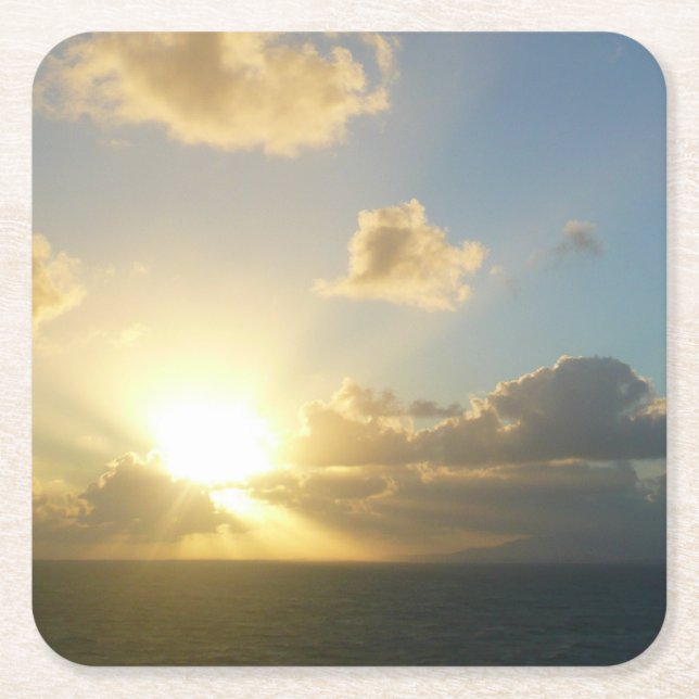 Soluppgång över San Juan II Puerto Rico Underlägg Papper Kvadrat (Framsidan)