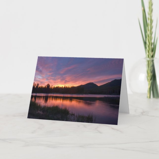 Soluppgång över Sprague sjön, Colorado Kort (Framsida)