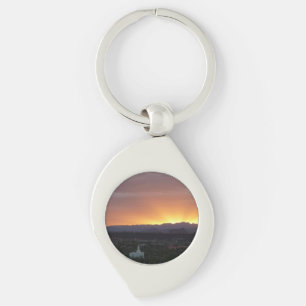 Soluppgång över St. George Utah Ligcape Swirl Silverfärgad Nyckelring