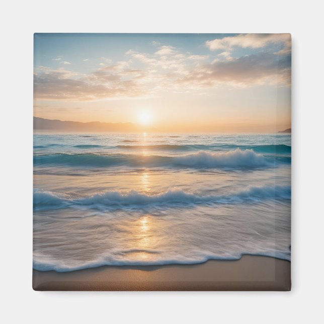 Soluppgång över stranden magnet (Framsidan)