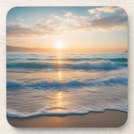 Soluppgång över stranden underlägg
