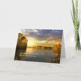 Soluppgång över Sympathy Card Sjö över hösten Kort