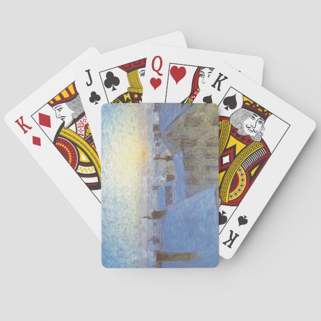 Soluppgång över taket (av Eugène Jansson) Casinokort (Baksidan)