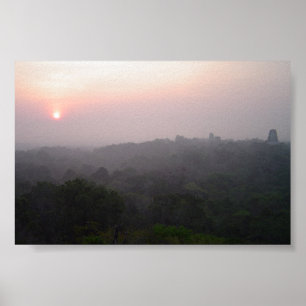 Soluppgång över Tikal Poster