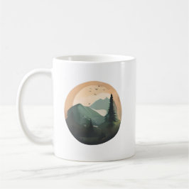 Soluppgång över toppar: en tranquil Mountain Scene Kaffemugg
