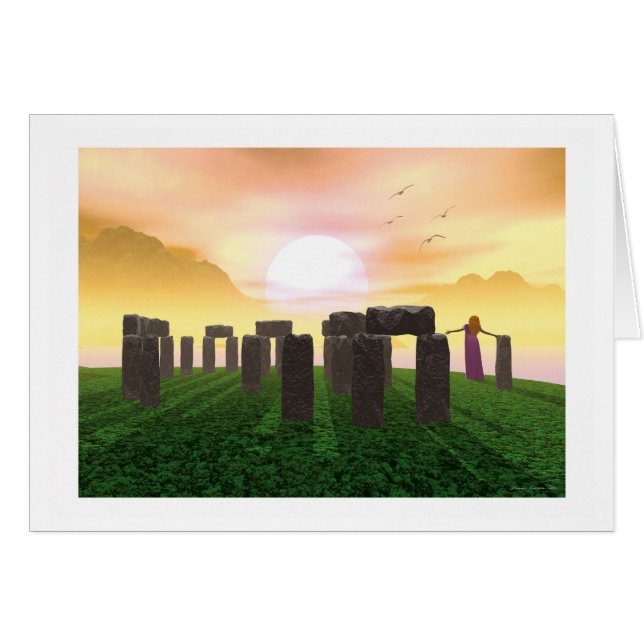 Soluppgång på Avalon Hälsningskort (Framsidan Horizontal)