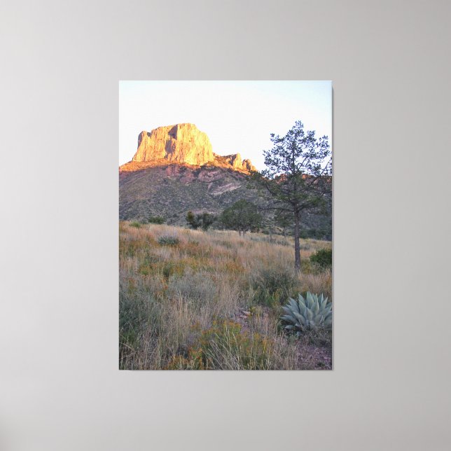 Soluppgång på Casa Grande, BBNP, Texas Canvastryck (Framsida)