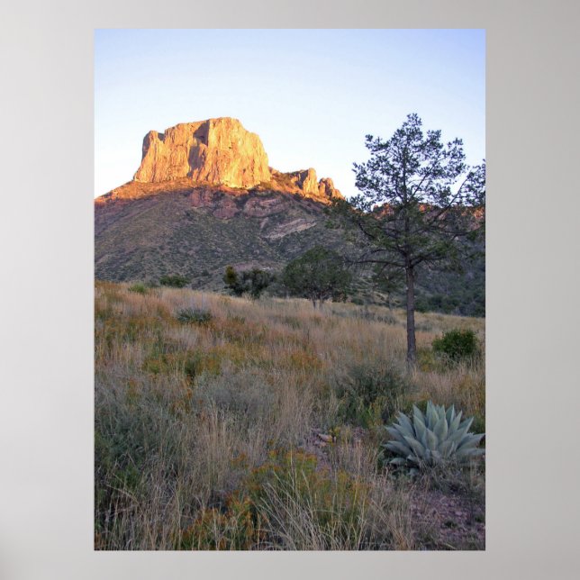 Soluppgång på Casa Grande, BBNP, Texas Poster (Framsidan)