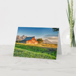 Soluppgång på den Moulton ladugården Kort