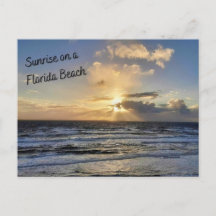 Soluppgång på ett Florida Beach-vykort