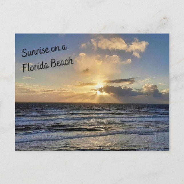 Soluppgång på ett Florida Beach-vykort Vykort (Framsida)