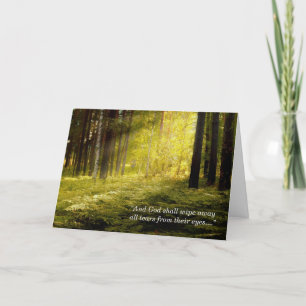 Soluppgång på Forest Ferns Sympathy Card Kort