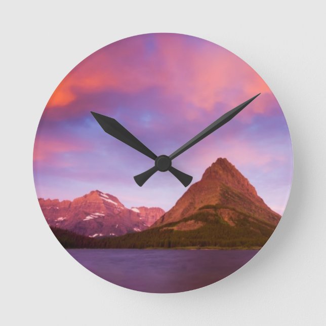 Soluppgång på glaciären rund klocka (Framsida)