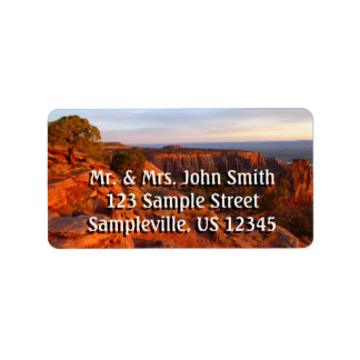 Soluppgång på Grand View Trail at CO Monument Adressetikett