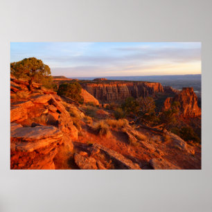 Soluppgång på Grand View Trail at CO Monument Poster