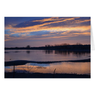 Soluppgång på grundlinjebehållaren hälsningskort