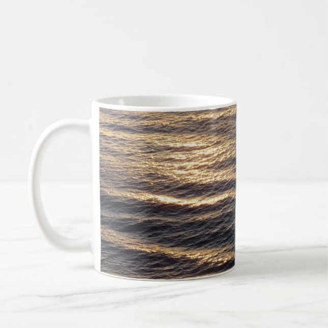 Soluppgång på havsbottenfotografi av Vatten Kaffemugg (Vänster)