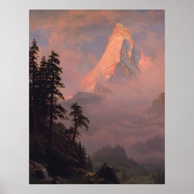 Soluppgång på Matterhorn Poster (Framsidan)