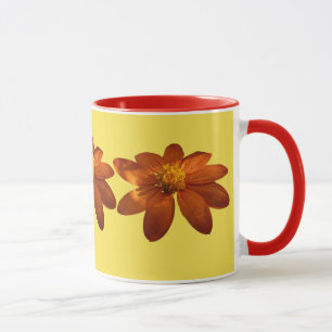 Soluppgång på mexikansk solros orange blomma mugg