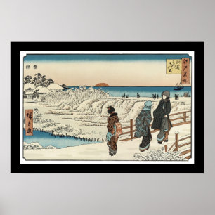Soluppgång på nyårsdagen på Susaki (1830's) Poster