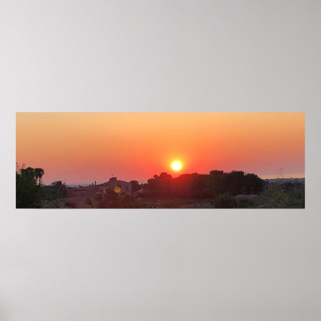 Soluppgång på Sicilien Poster (Framsidan)