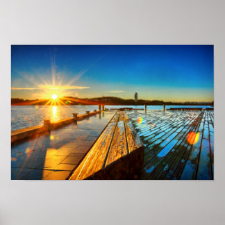 Soluppgång på Sjö Poster