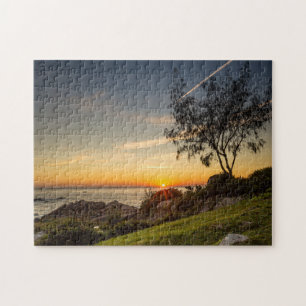 Soluppgång på stranden Armação, Brasilien Pussel